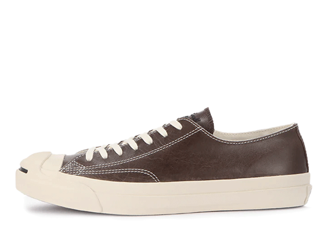 コンバース ジャック パーセル "オリーブ グリーン レザー" ブラウン