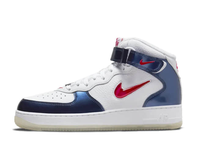 Nike Air Force 1 Mid Qs "Independence Day" White/Varsity Red-Midnight Navy