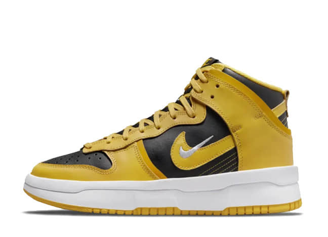 ナイキ ウィメンズ ダンク ハイ アップ "バーシティ メイズ" ブラック/バーシティ メイズユニバーシティ ゴールド