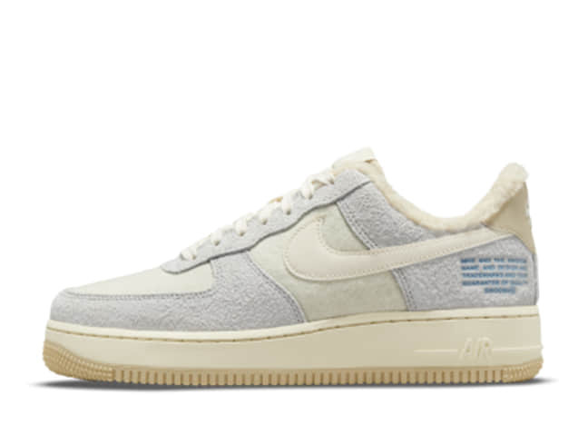 Nike Wmns Air Force 1 Low "Fleece-Lined" Photon Dust/Pale Ivory-Cashmere-Rattan