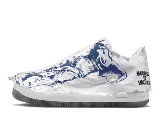 Nike Wmns Air Force 1 Shadow Low "Goddess Of Victory" White/Black-Metallic Silver-Team Royal
