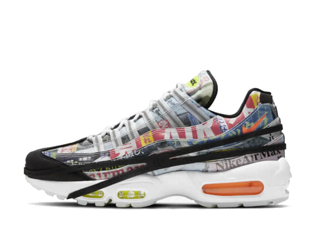 Nike Air Max 95 Se "Swoosh Mart / Magazine" Multi-Color/Total Orange-Black-White-Volt-Pure Platinum