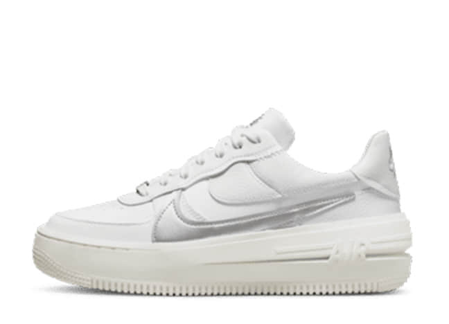 Nike Wmns Air Force 1 Plt.Af.Orm "Summit White/Metalic Silver"