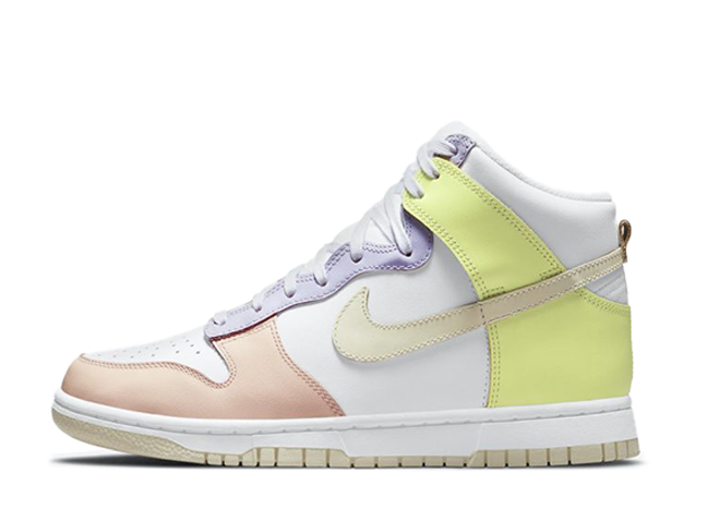 ナイキ ウィメンズ ダンク ハイ "レモン ツイスト" ホワイト/カシミアレモン ツイスト
