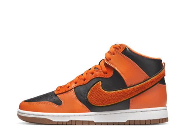 Nike Dunk High University Chenille Swoosh "Black/Orange" Black/University Orange