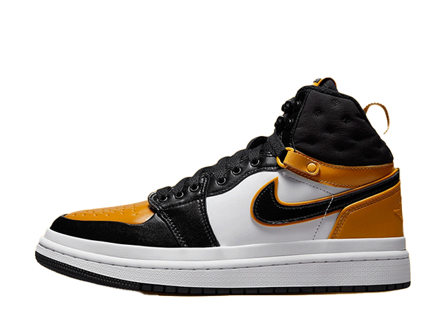 ナイキ ウィメンズ エアジョーダン1 アクリメイト "ブラック/イエロー/ホワイト" アクリメイト チャツネ/ブラック-ホワイト