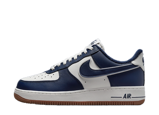 Nike Air Force 1 Low College Pack "Navy/White" Sail/Midnight Navy-Gum Med Brown