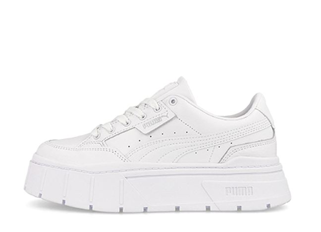 プーマ ウィメンズ メイズ スタック レザー "ホワイト/ホワイト"
