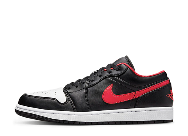 ナイキ エアジョーダン1 ロー "ホワイト トゥ" ブラック/ホワイト/ファイアレッド