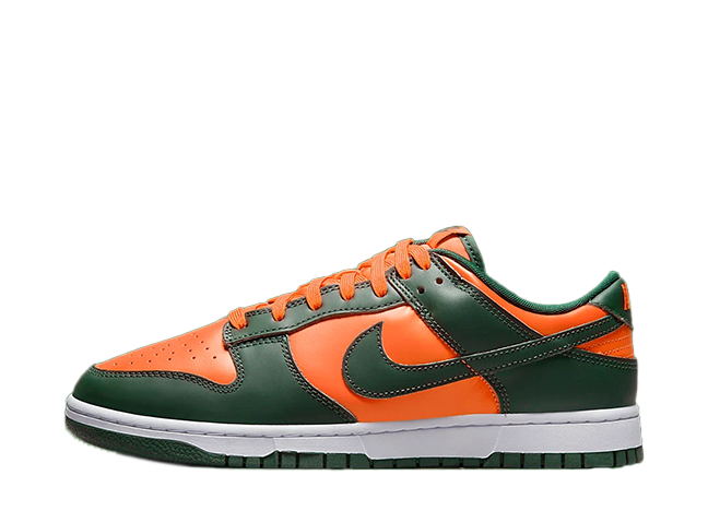 Nike Dunk Low "Miami Hurricanes" Team Green/Team Orange-White