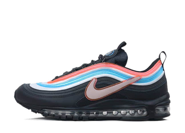 Nike Air Max 97 Oa Gs "Neon Seoul" Black/Reflect Silver-Blue Lagoon