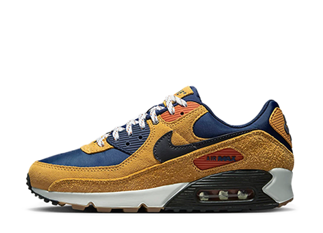 Nike Air Max 90 "Nylon & Suede" Flax/Navy