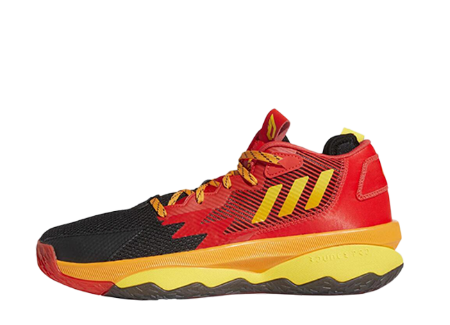 Mr. Incredible × adidas Dame 8 "Core Black/Team Yellow/Vivid Red"