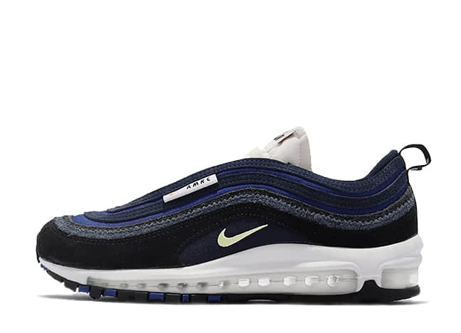 ナイキ エアマックス 97 Se "エアマックス ランニング クラブ" ブラック/ライト ジトロンディープ ロイヤル ブルー