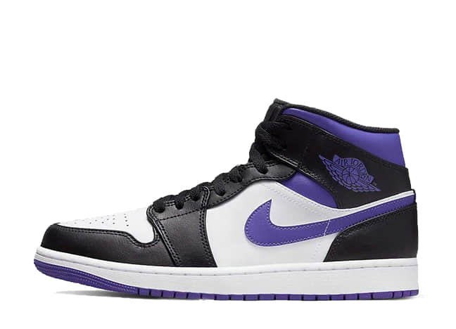 Nike Air Jordan 1 Mid "Court Purple" White/Black-Court Purple