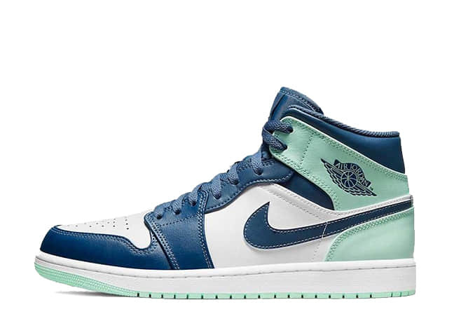 Nike Air Jordan 1 Mid "Blue Mint" Mystic Navy/White-Mint Foam