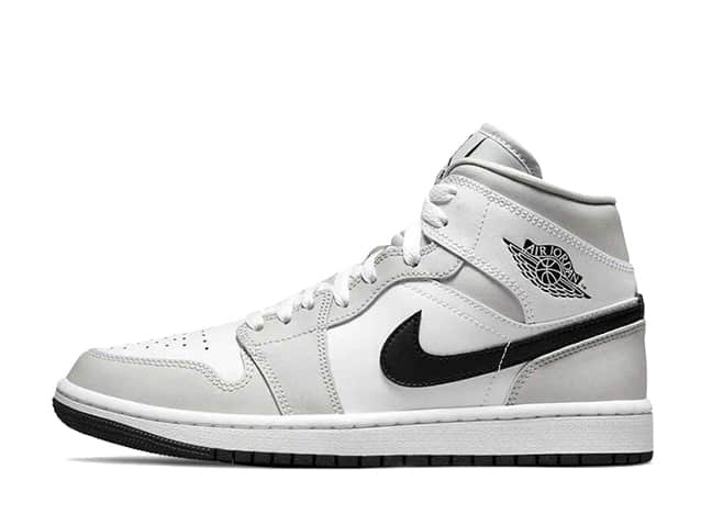 Nike Wmns Air Jordan 1 Mid White/Light Smoke Grey-Black