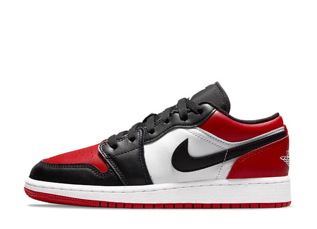 Nike Air Jordan 1 Low "Bred Toe" White/Black-University Red