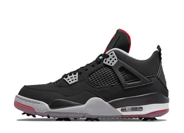 Nike Air Jordan 4 Retro Golf "Bred" Black/Fire Red-Cement Grey-White
