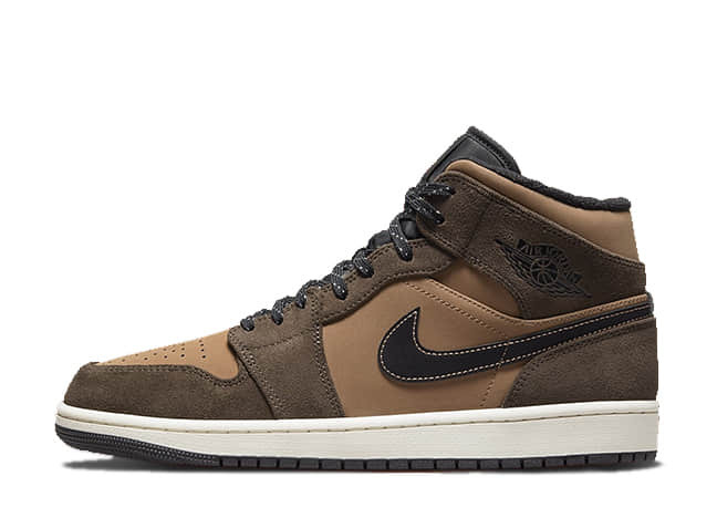 Nike Air Jordan 1 Mid Se Dark Chocolate/Crimson Bliss-Archaeo Brown-Black-Sail