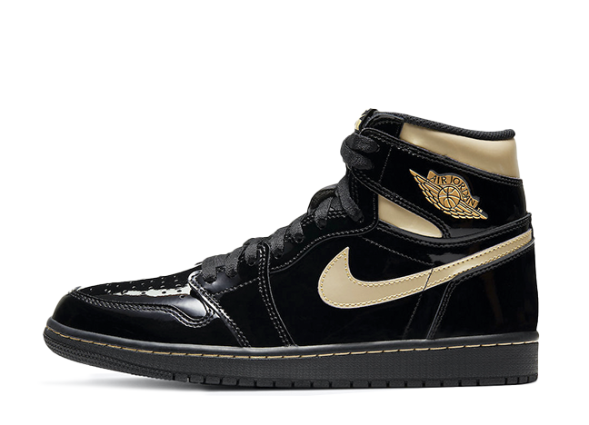ナイキ エア ジョーダン 1 レトロ ハイ Og ブラック/ブラックメタリック ゴールド
