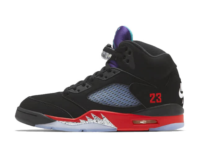 Nike Air Jordan 5 Retro "Top 3" Black/Fire Red-Grape Ice-New Emerald