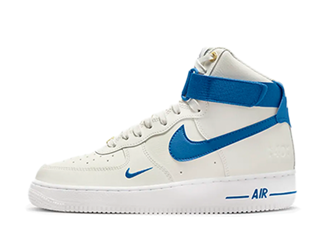 Nike Wmns Air Force 1 High 40th Anniversary "Sail/White/Metallic Gold/Blue Jay"