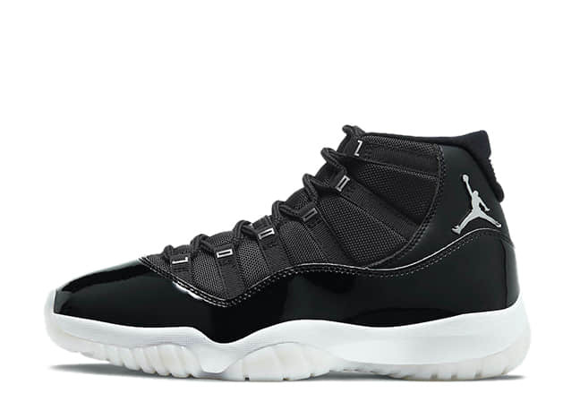 ナイキ エアジョーダン 11 レトロ "ジュビリー" ブラック/ホワイトメタリック シルバークリア