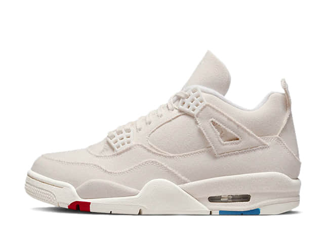 Nike Wmns Air Jordan 4 Retro "Blank Canvas" Sail/Sail-Cement Grey-Fire Red
