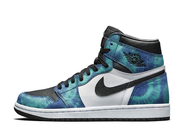 Nike Wmns Air Jordan 1 Retro High Og "Tie-Die" White/Black-Aurora Green