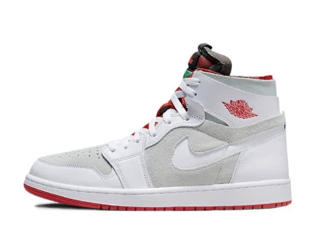 ナイキ エアジョーダン 1 ズーム コンフォート "ヘア" ホワイト/ライト シルバーダーク コンコルドトゥルー レッド