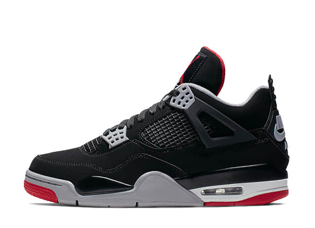 Nike Air Jordan 4 Retro Og Black/Cement Grey-Summit White-Fire Red