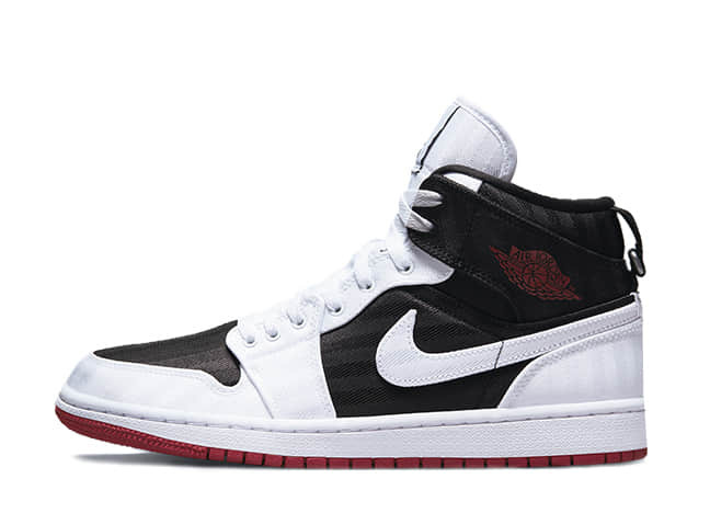 ナイキ ウィメンズ エアジョーダン 1 ミッド Se Utl ブラック/ホワイトジム レッド