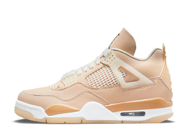 ナイキ ウィメンズ エアジョーダン 4 レトロ "シマー" シマー/ブロンズ エクリプスオレンジ クォーツメタリック シルバー