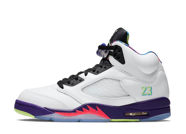 Nike Air Jordan 5 Retro "Bel-Air" White/Court Purple-Racer Pink-Ghost Green