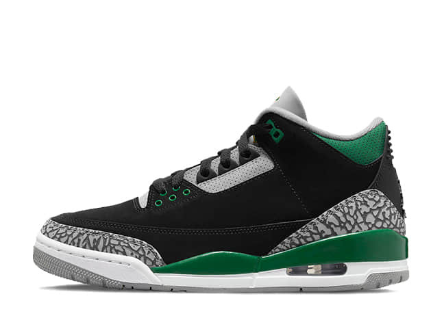 Nike Air Jordan 3 Retro "Pine Green" Black/Pine Green-Cement Grey-White