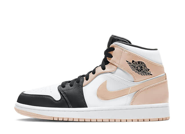 ナイキ エアジョーダン 1 ミッド ホワイト/ブラックアークティック オレンジ