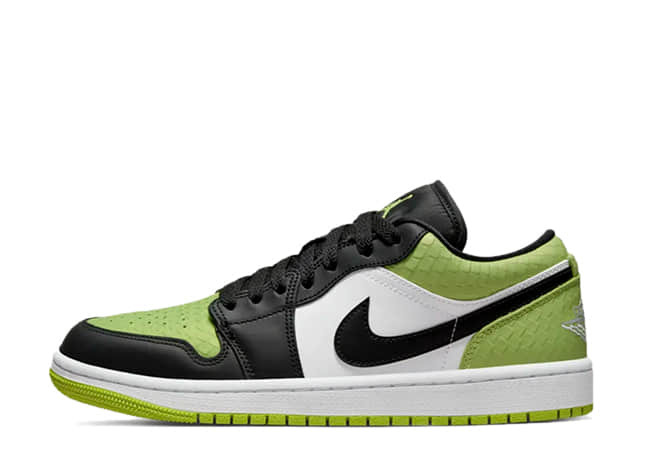 Nike Air Jordan 1 Low "Vivid Green Snakeskin" Vivid Green/Black-White