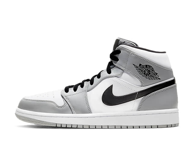 Nike Air Jordan 1 Mid Light Smoke Grey/Black-White