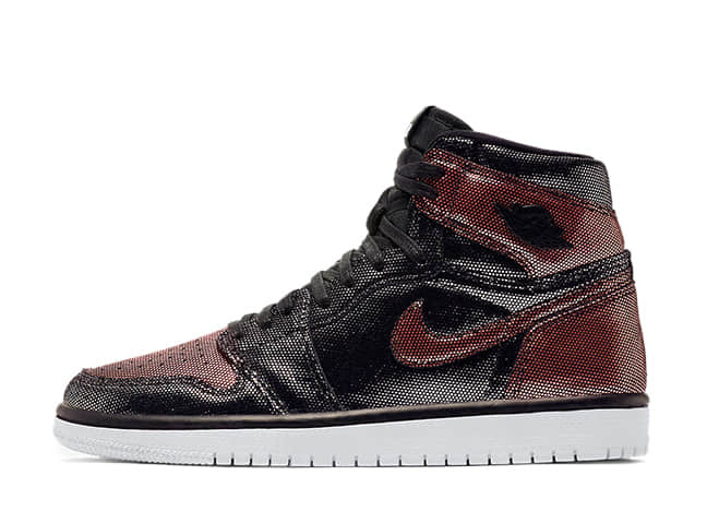 Nike Wmns Air Jordan 1 Retro High Og "Fearless" Black/Black-Metallic Rose Gold-White