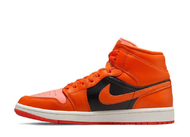 ナイキ エアジョーダン 1 ミッド Se クリムゾンブリス/ブラック/セイル/ラッシュオレンジ