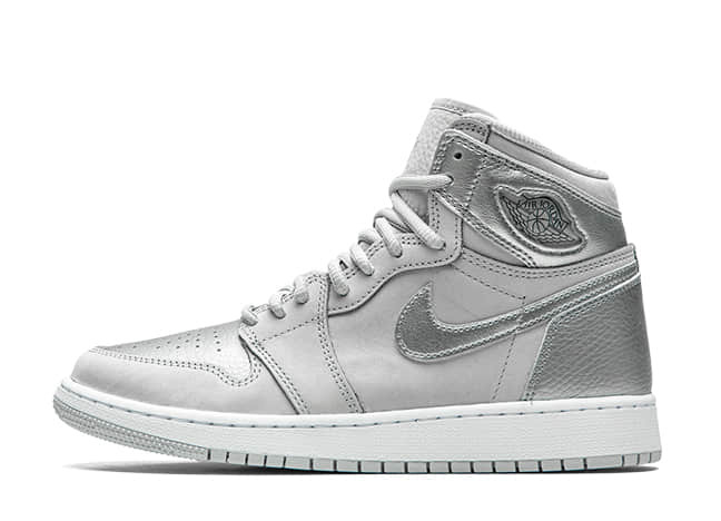 ナイキ エアジョーダン1 レトロ ハイ Og Co.Jp "メタリック シルバー" ニュートラル グレー/ホワイトメタリック シルバー
