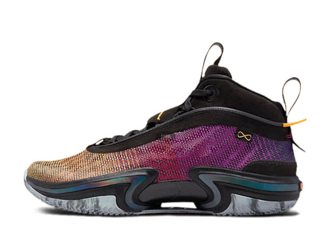 ナイキ エアジョーダン 36 Pf ブラック/レーザー オレンジデッドリー ピンクコート パープルハイパー バイオレットウルフ グレー