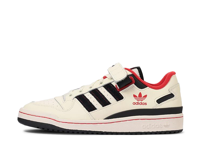 アディダス フォーラム ロー "チョークホワイト/クリームホワイト/ブラック/レッド"