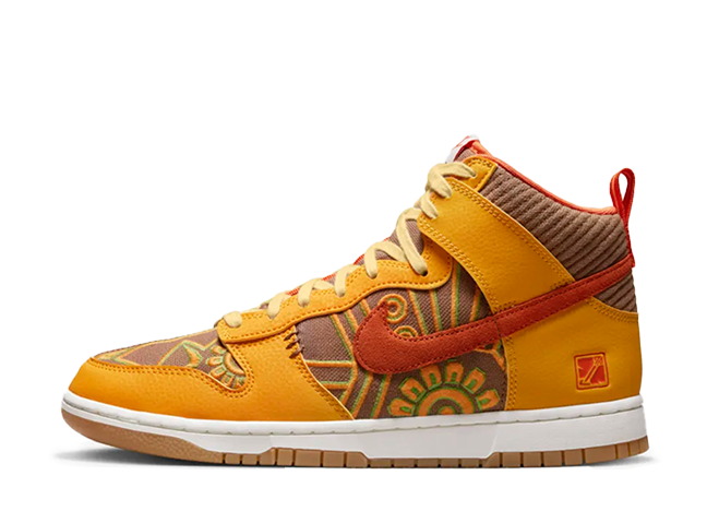 Nike Dunk High Somos Familia "D_a de Muertos" Off Noir/Starfish/Dark Driftwood/Lemon Wash