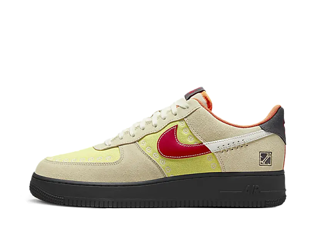 Nike Air Force 1 Low Somos Familia "D_a de Muertos" Sanddrift/University Red/Lemon Wash