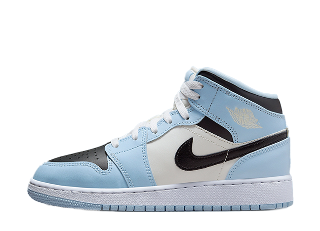 ナイキ Gs エアジョーダン1 ミッド "アイスブルー" アイスブルー/ブラック/セイル/ホワイト