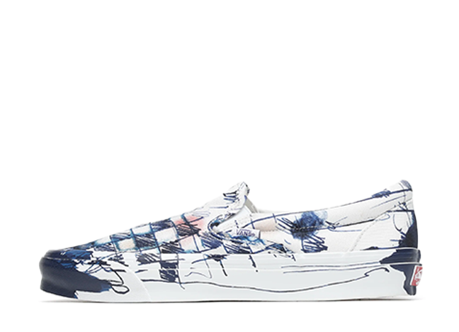 コナー・ティングリー × ボルト バイ バンズ "スリッポン" ホワイト/ブルー