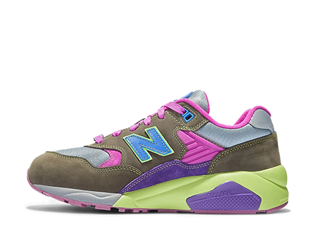 ストレイ ラッツ × ニューバランス 580 "ダークモス" カーキ/パープル