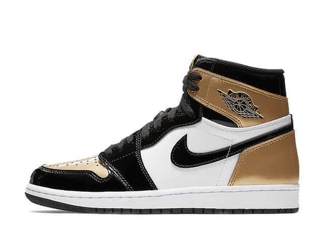 Nike Air Jordan 1 Retro High Og Black/Black/White-Metallic Gold